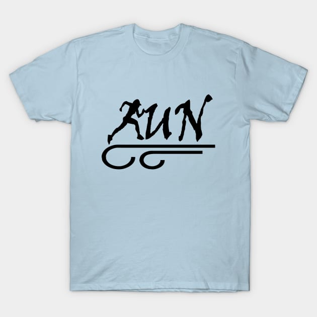 Run (black) T-Shirt by Liberty Steele